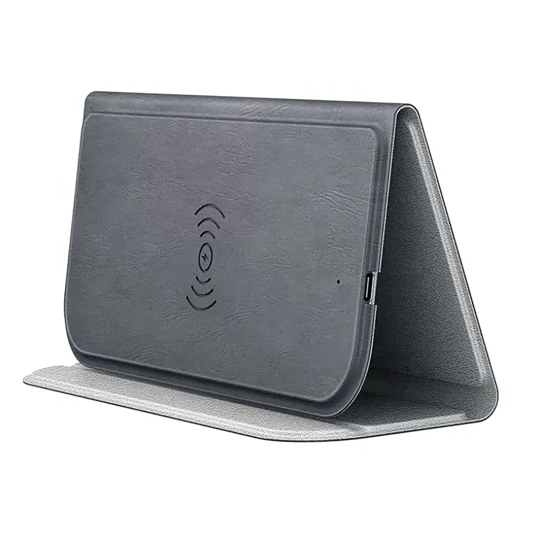 2 In 1 Pu Leather Folding Mouse Pad Wireless Charger 2