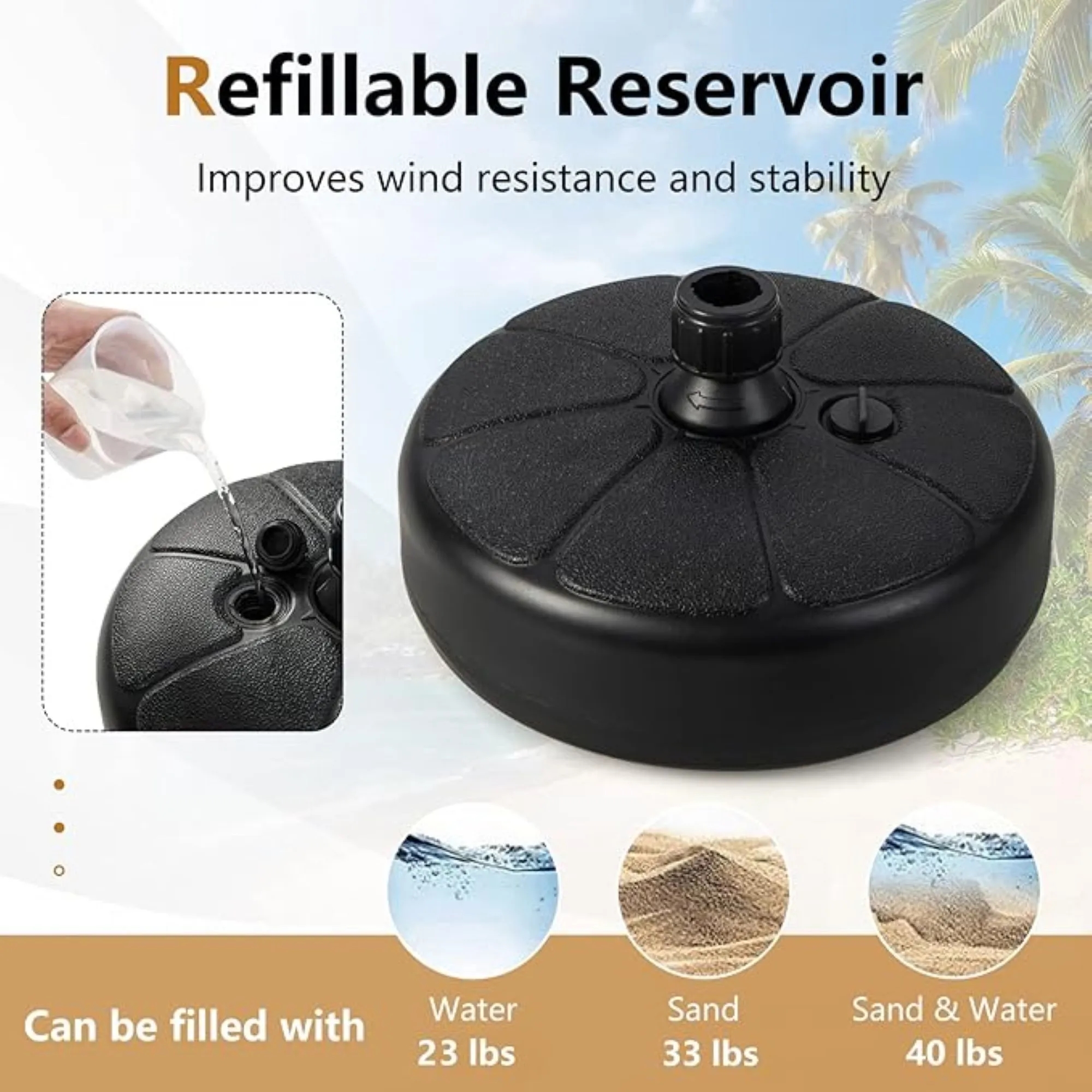 Sunshade Umbrella Water-filled Base 5
