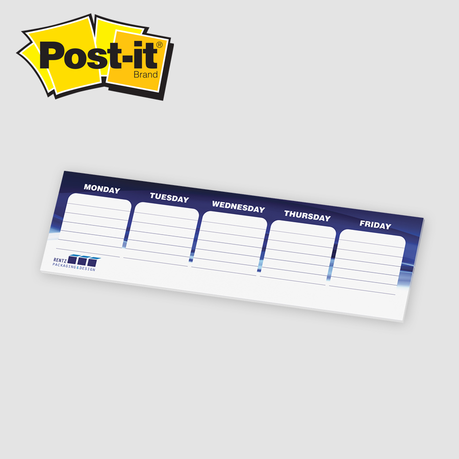 Post-it® Custom Printed Organizational Notes - 3 x 10 1