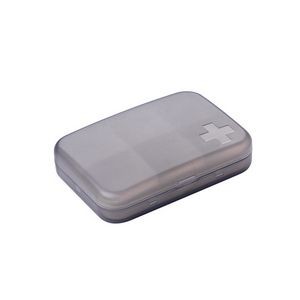 6 Compartment Cross Pill Case Tablet Box Organizer 12