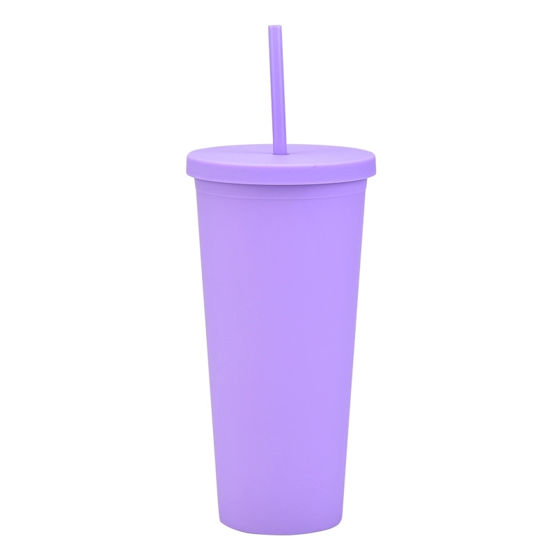 Plastic Water Cup with Lids and Straws 10