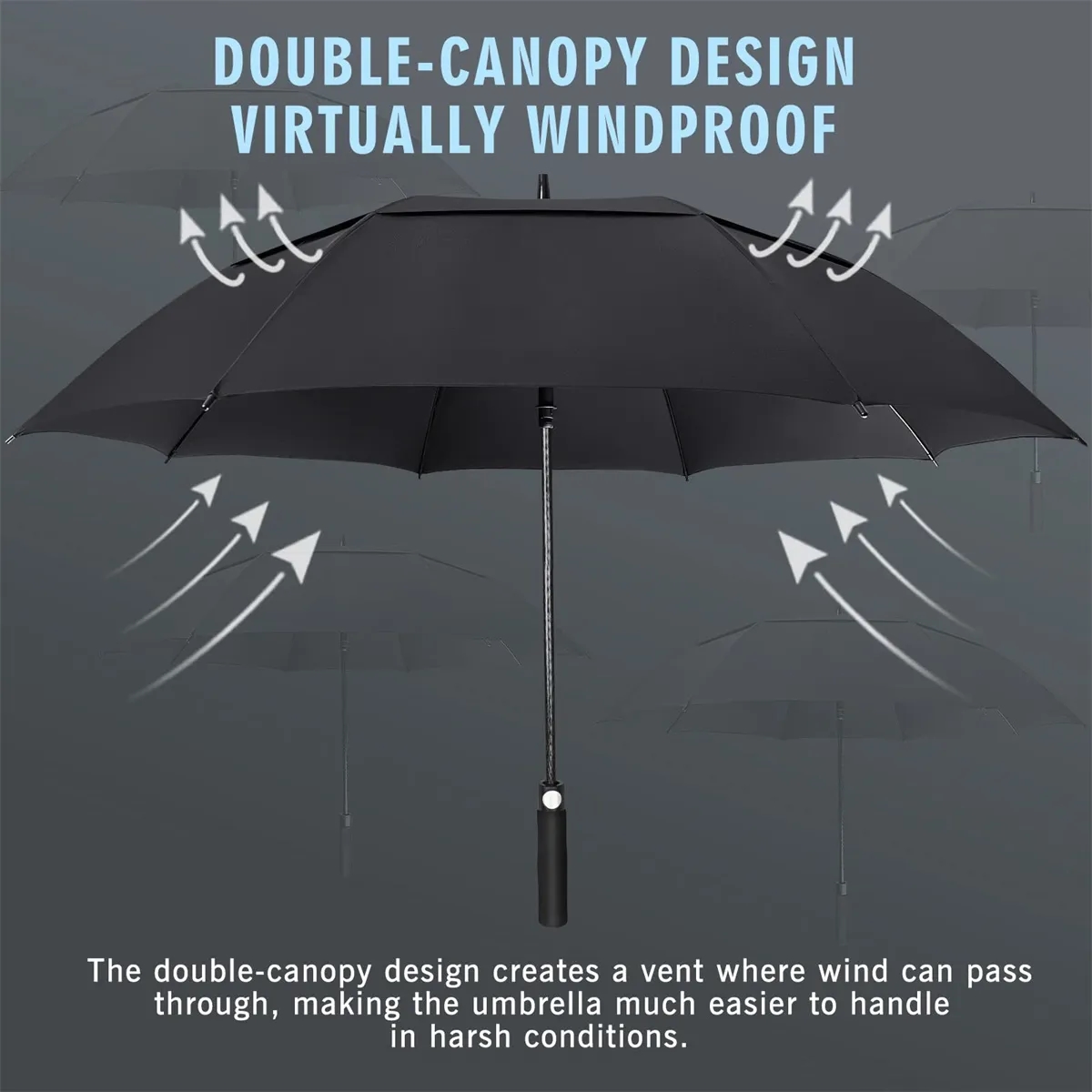 60in Large Windproof Umbrellas Automatic Open 5