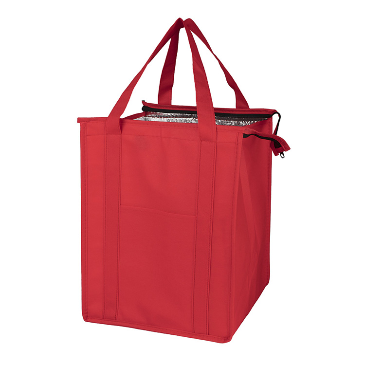 12"W x 16"H x 10"Gusset - "SUPER COOLER" Large Insulated Cooler Zipper Tote Bag 42