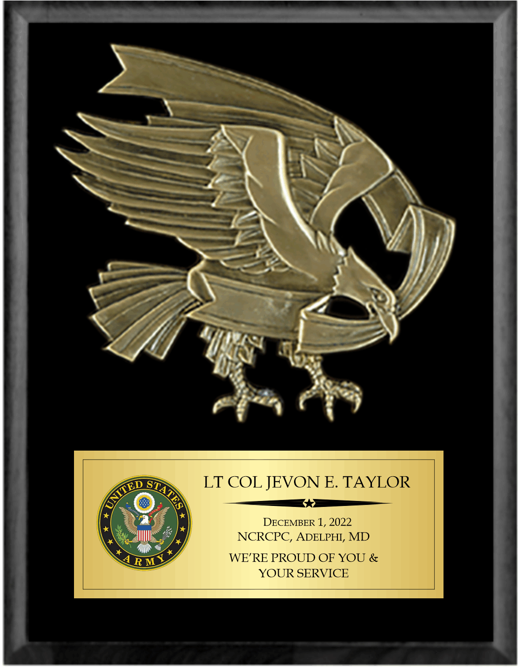 Plaque with Cast Bronze Eagle Mount 9