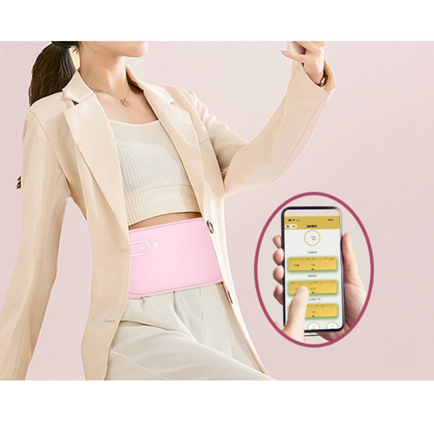 Menstrual Relief Heated Vibration Massage Belt 2