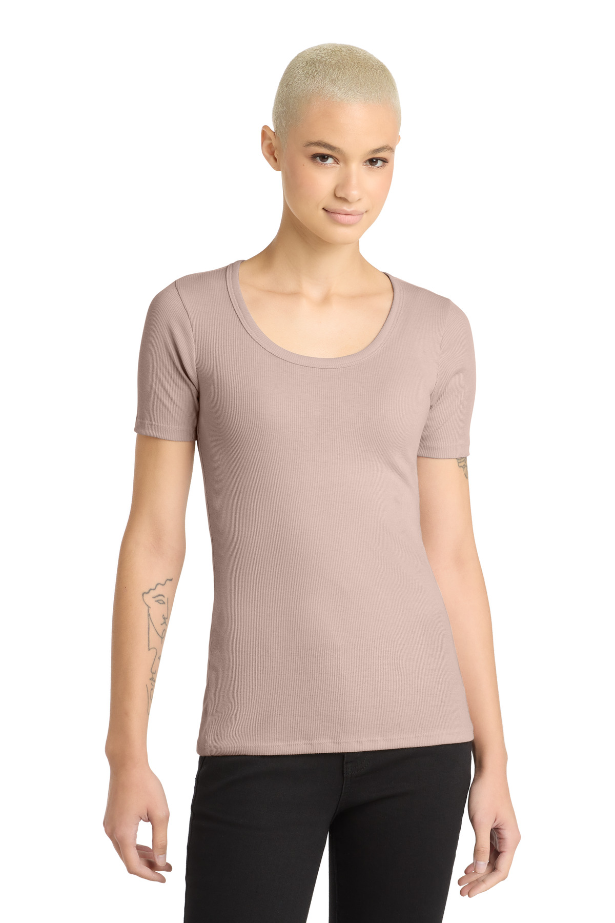 District Women's V.I.T. Rib Scoop Neck Tee DT6020 37