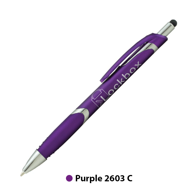 Spectrum Metallic with Stylus Plastic Pen (1 Color Imprint) 6