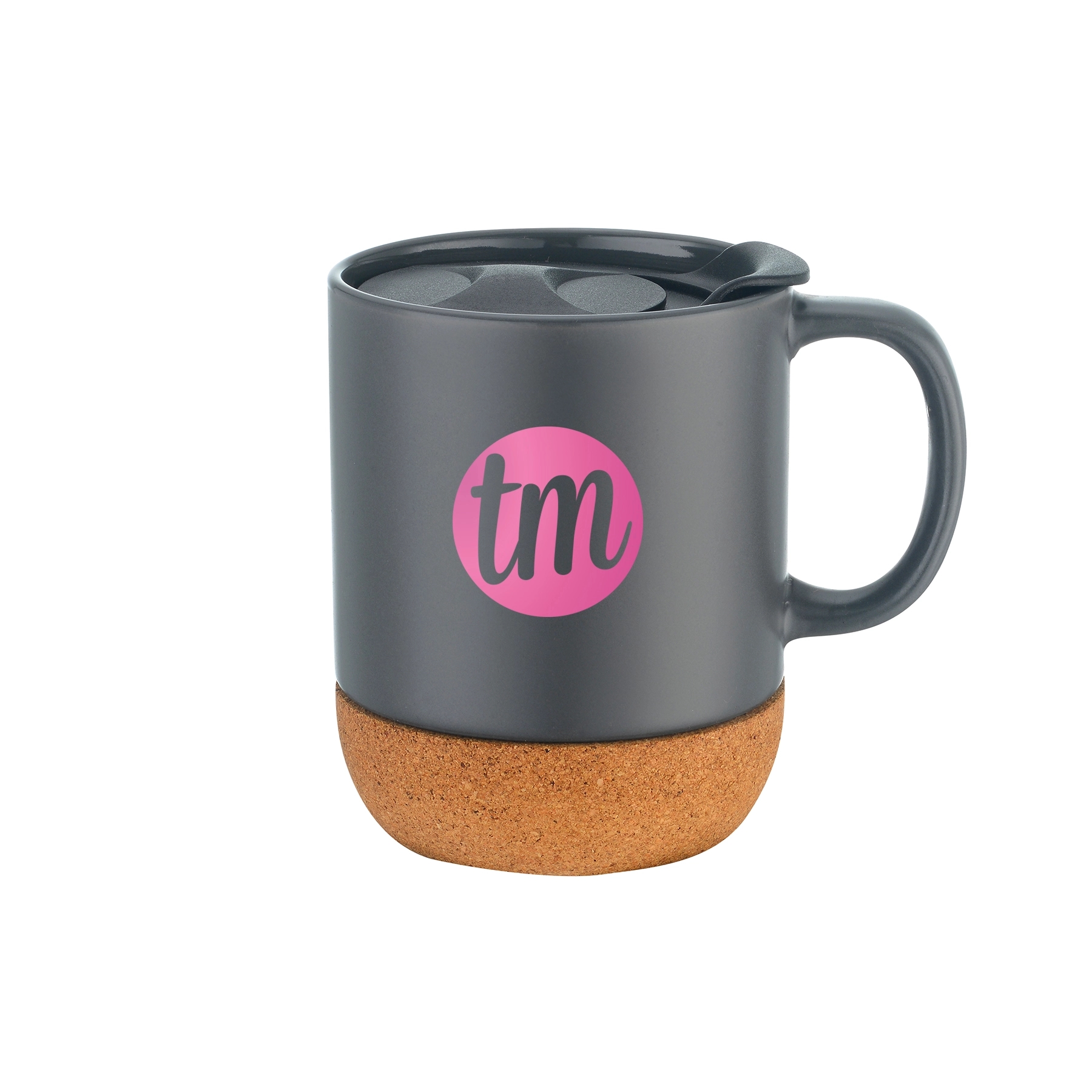 YARRA - 12 OZ CERAMIC MUG WITH CORK BASE AND SPILL-PROOF LID 3