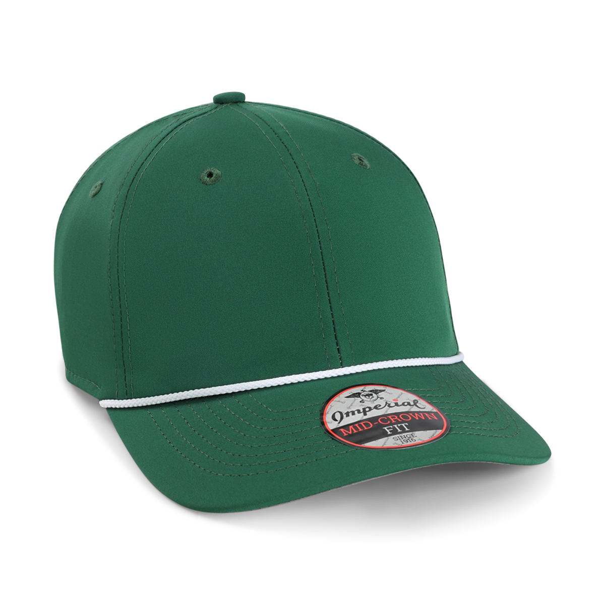 Imperial 7054 6-Panel Wingman Performance Rope Cap w/ Patches or Embroidery 34