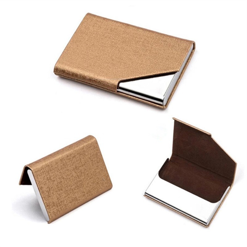 Metal PU Leather Business Card Holder 6