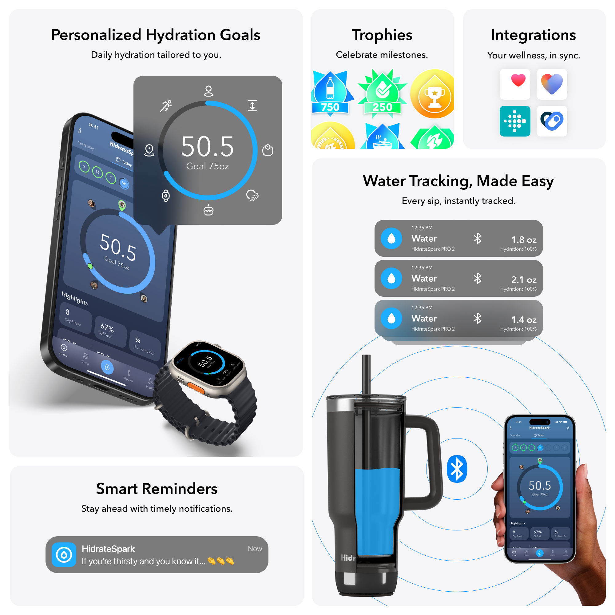 HidrateSpark® 30 oz. PRO 2 Tumbler, Premium 16