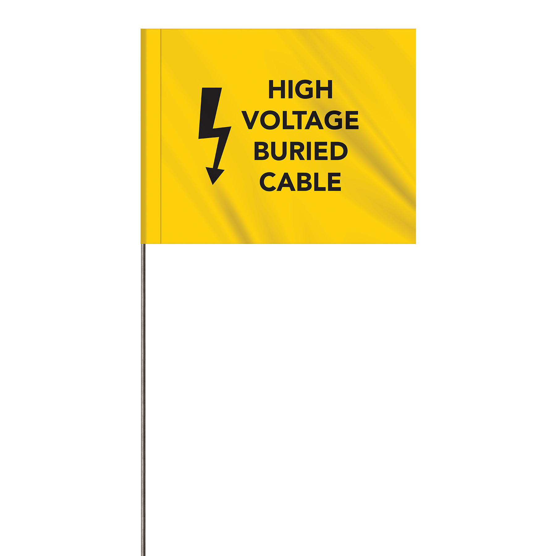 1-Color 4" x 5" Custom Vinyl Marking Flag with 24" Wire 35