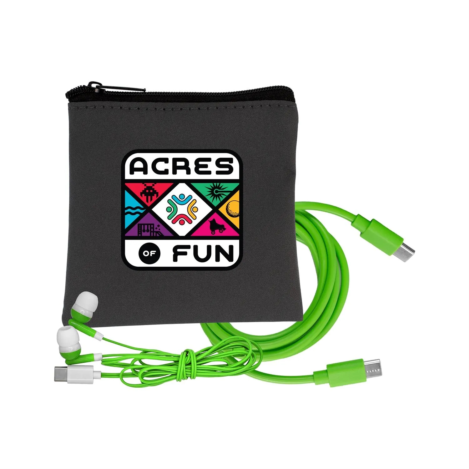 Gray Executive C to C Cable & Ear Bud Set 2