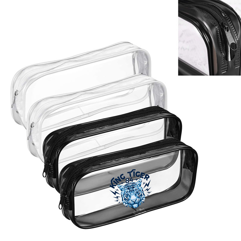 Clear PVC Pencil Pouch Big Capacity Makeup bag 2