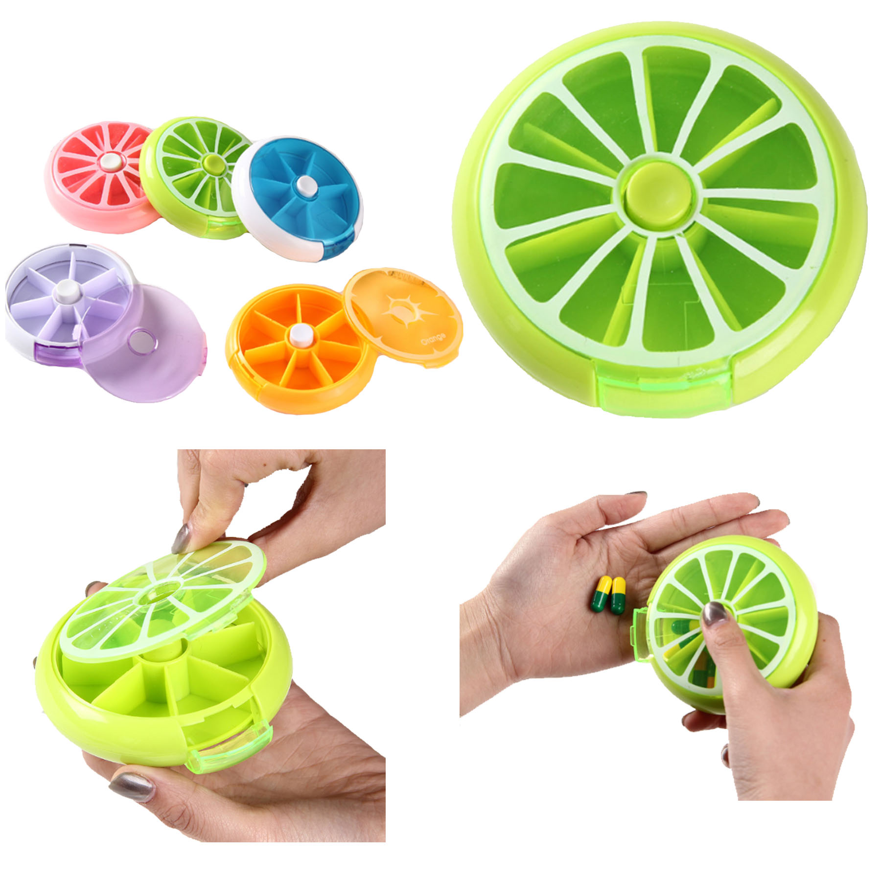 Mini Portable Pill Box With 7 Grids A Week 1
