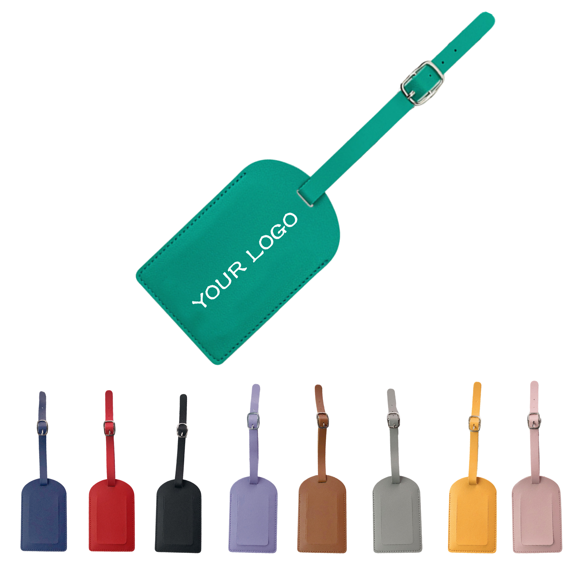 MOQ 20 PCS Custom PU Leather Luggage Tag 2