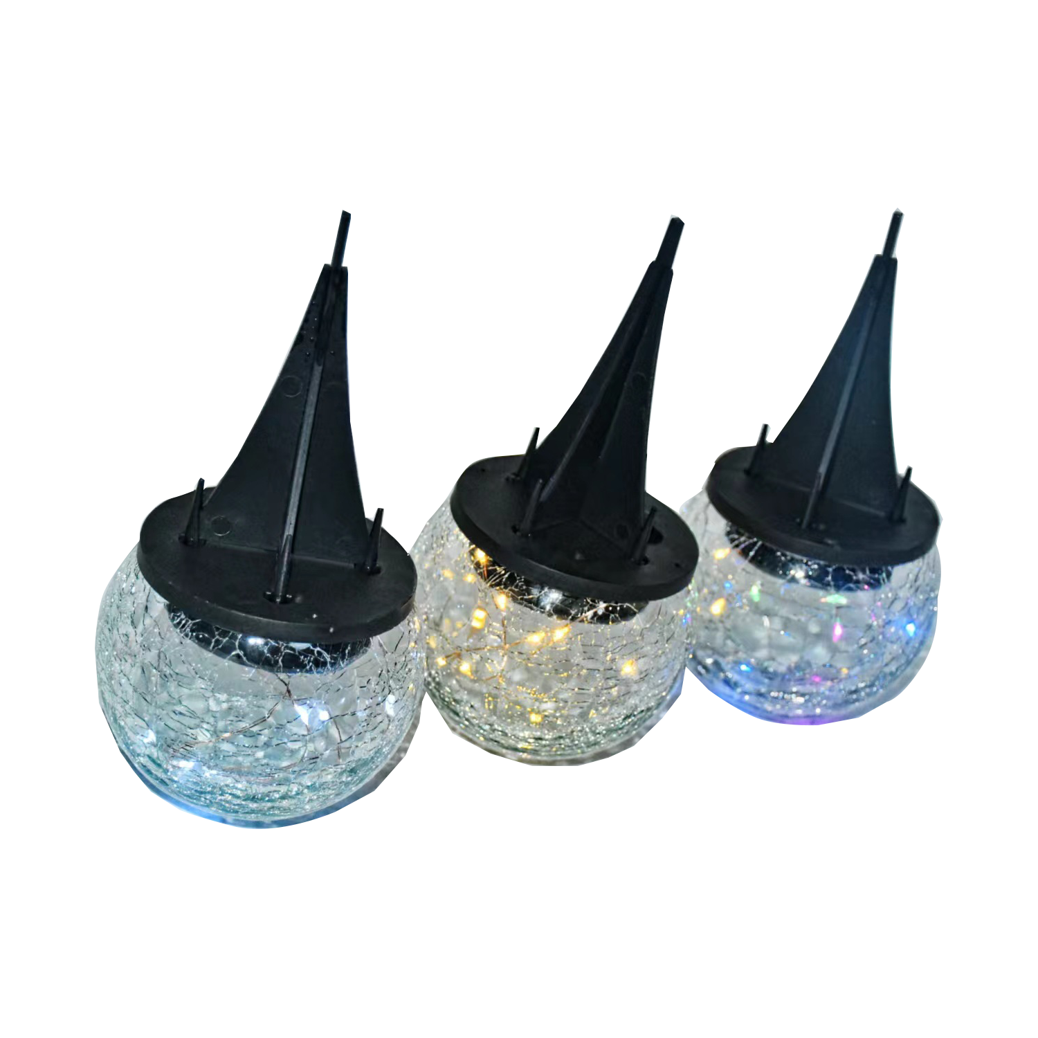 Cracked Solar Glass Bulb LED Outdoor Decorative Light 1