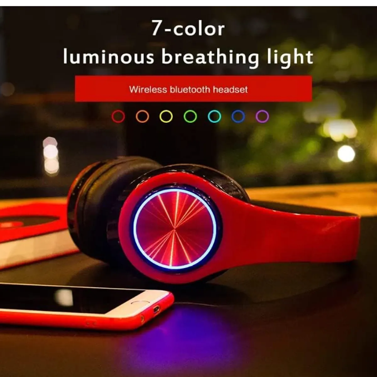 Foldable Stereo gaming Wireless Bluetooth over ear Headphone 4