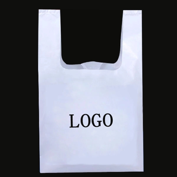 White Plastic Shopping T-shirt Bag (22.8 " x 15 " x 6.3 ") 5