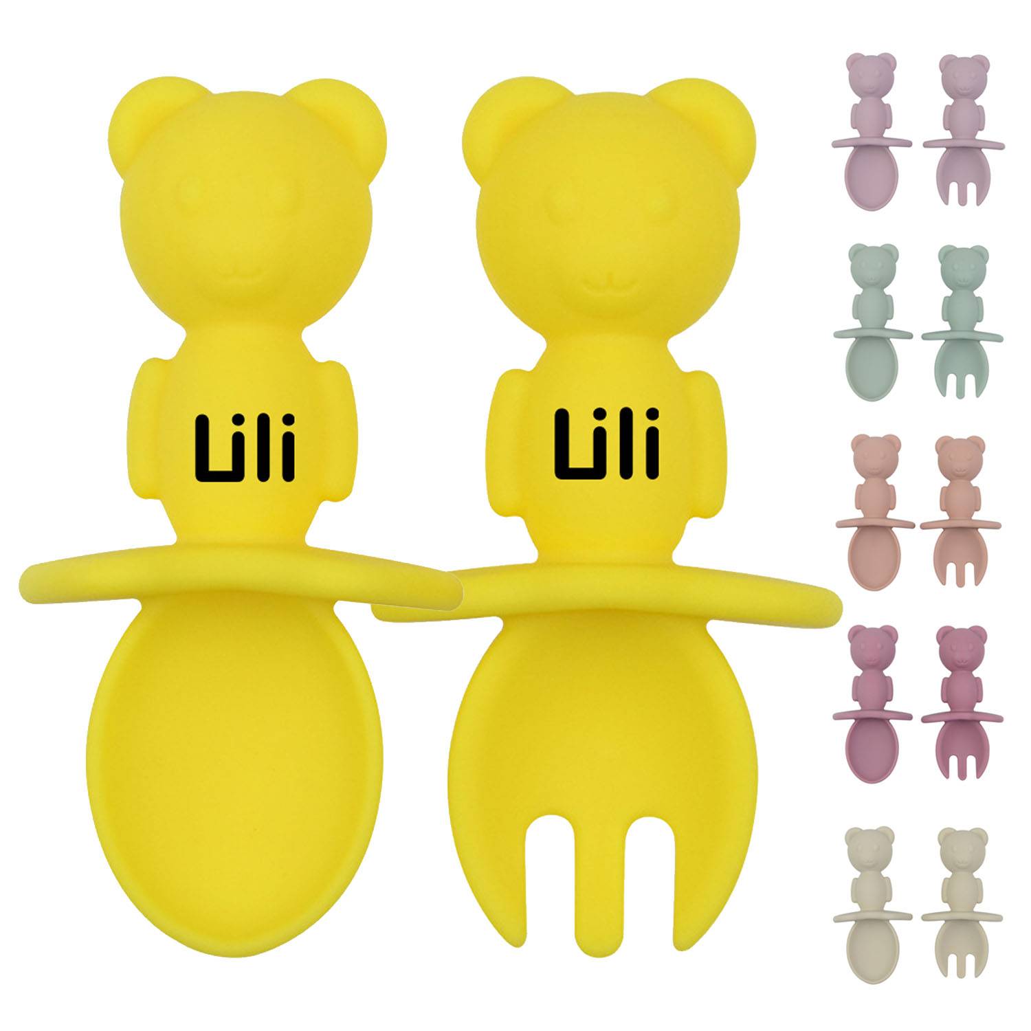 Silicone Baby Fork and Spoon Set