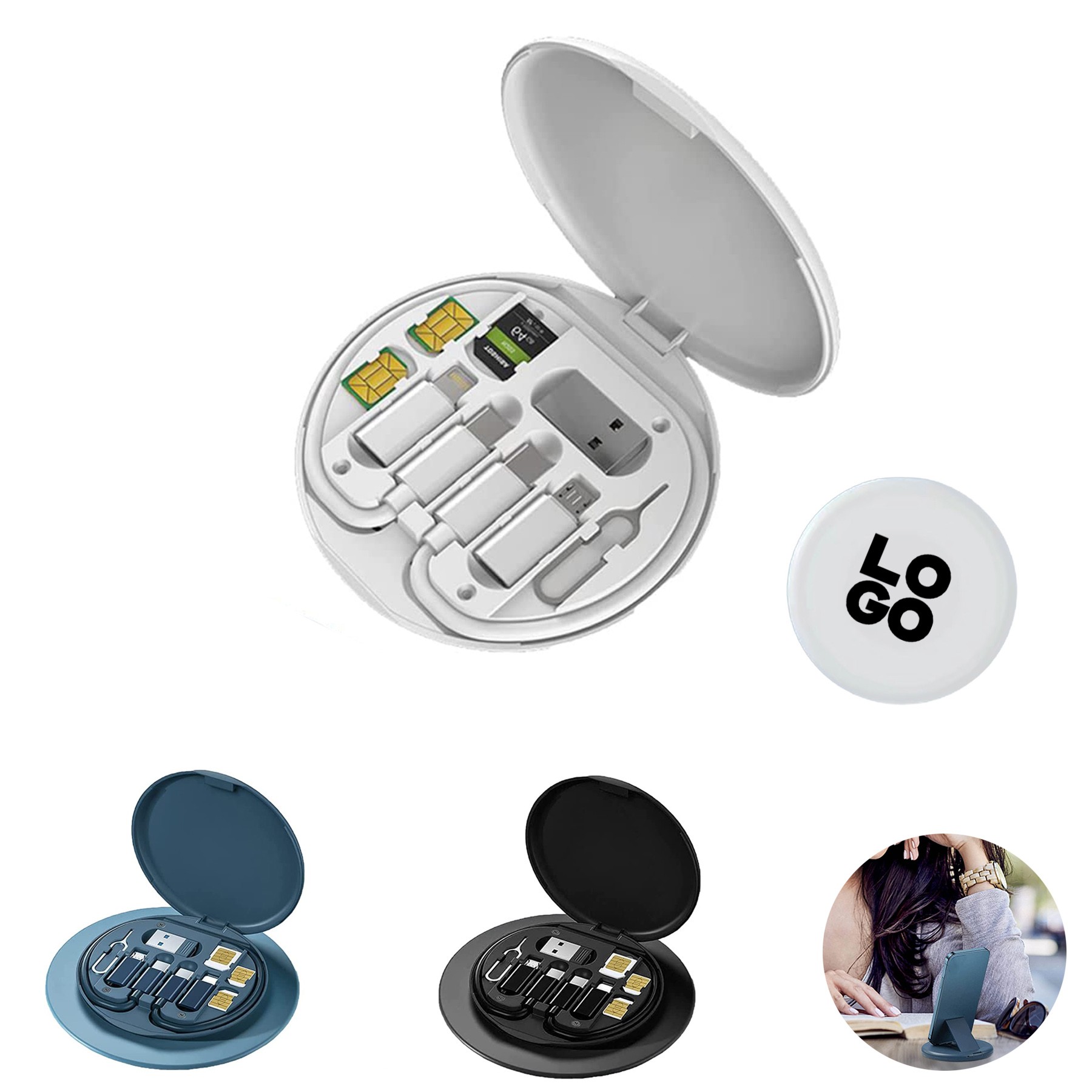 Fast Charging Multi-function Data Cable Storage Box 1