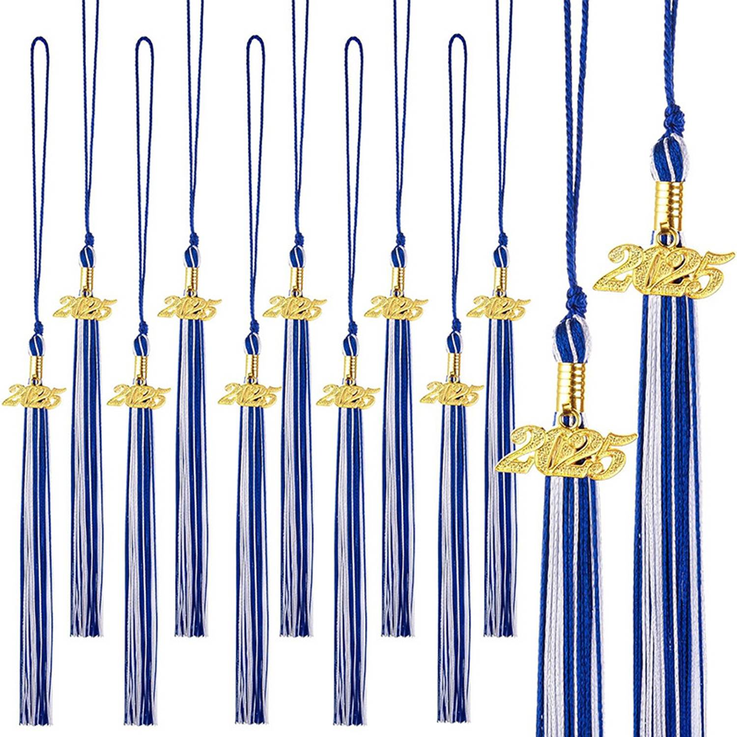 Graduation Tassels With Gold 2025 Year Charm Pendant 5