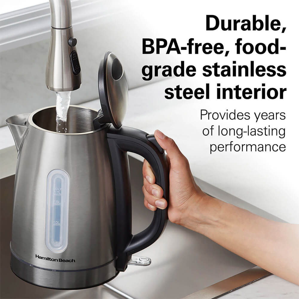 Stainless Steel 1 7 Liter Kettle with LED Light Ring