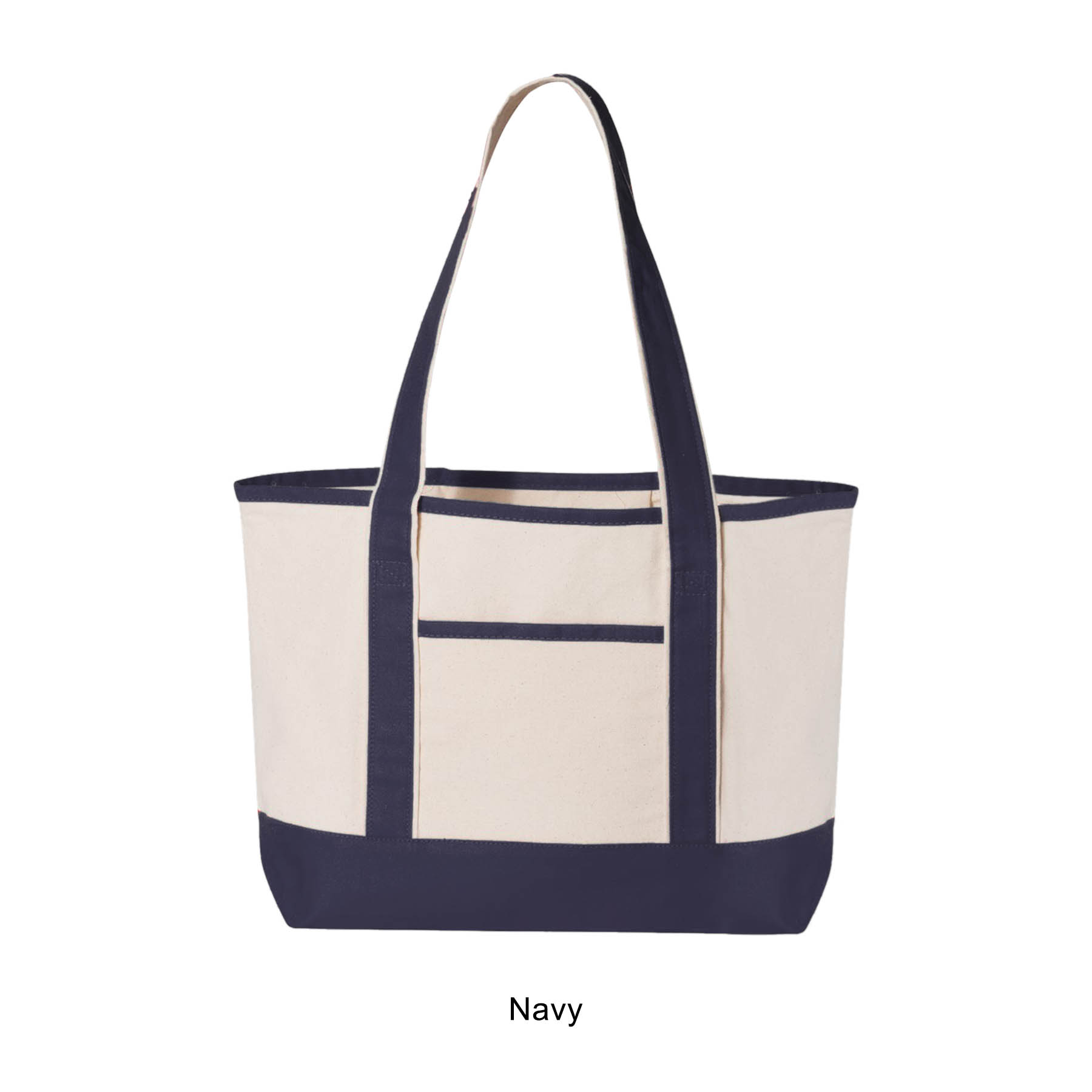 12 oz. Small Heavy Canvas Deluxe Pocket Tote Bag_R116BT 12