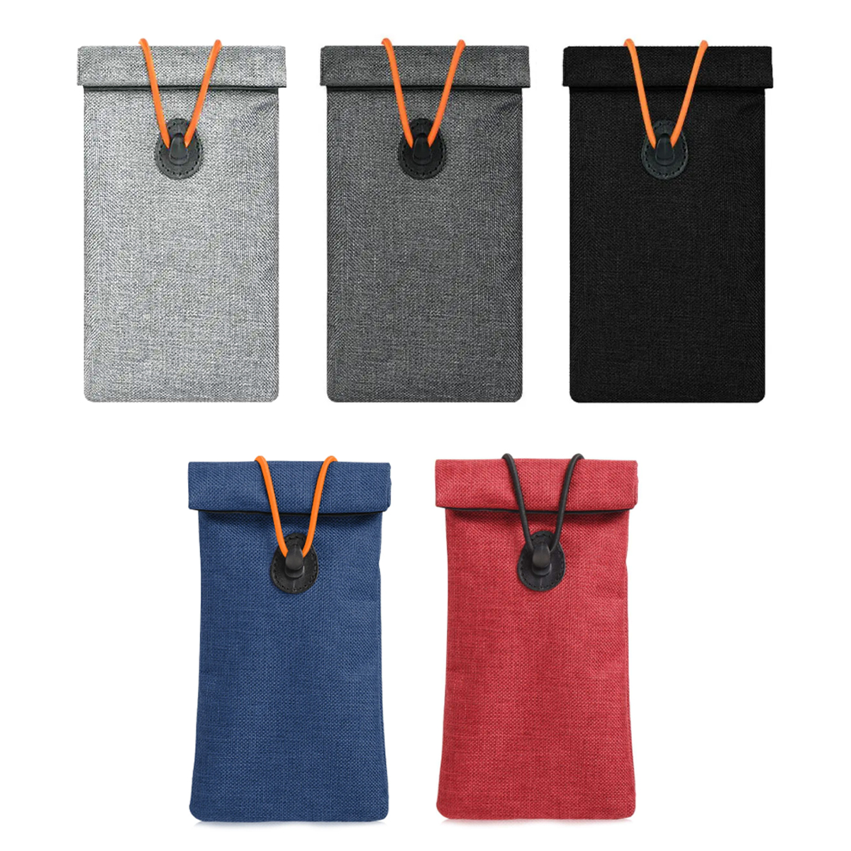 RFID Blocking Mobile Phone Pouch with Drawstring Closure 3