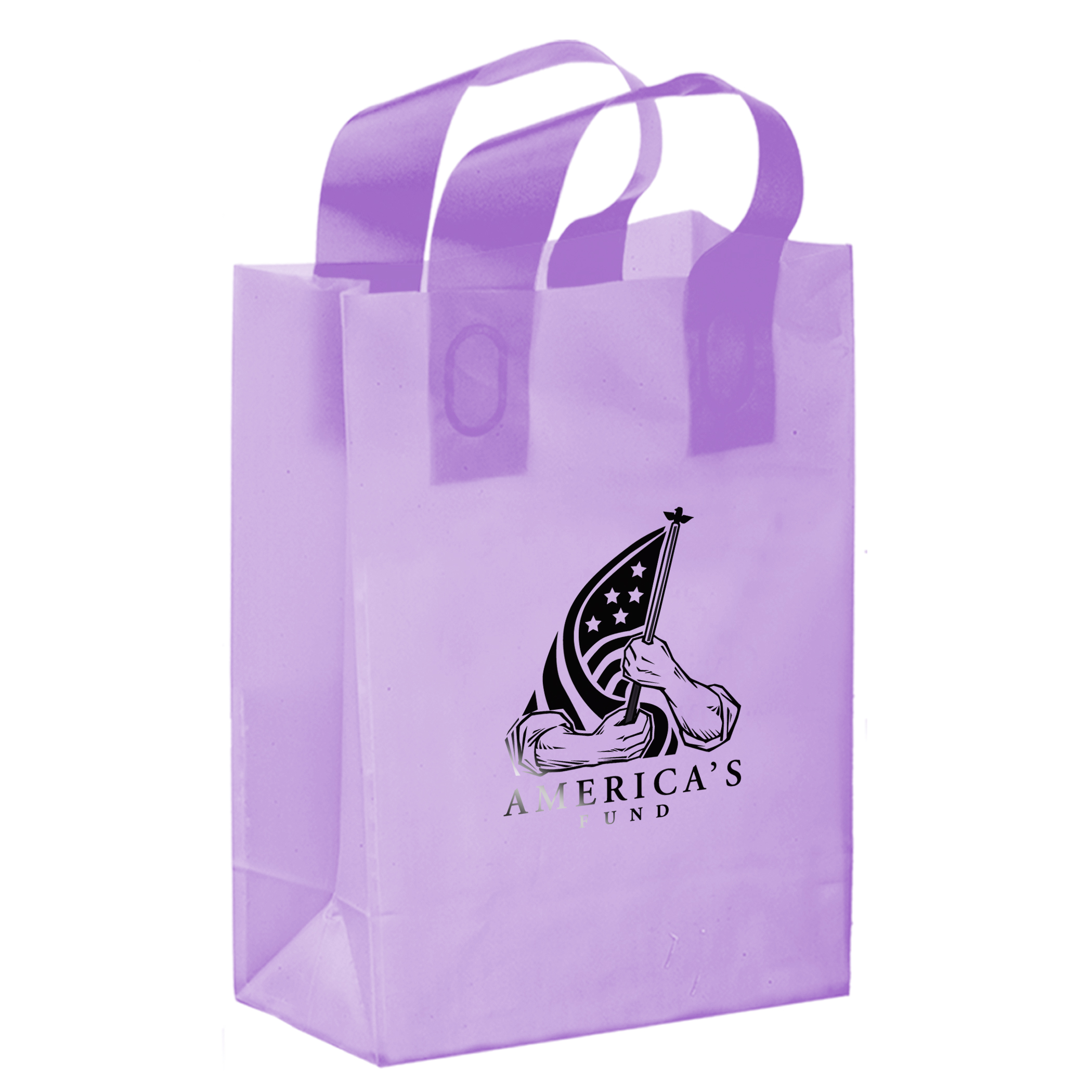 Color HDPE Frosted Soft Loop Shopper 18