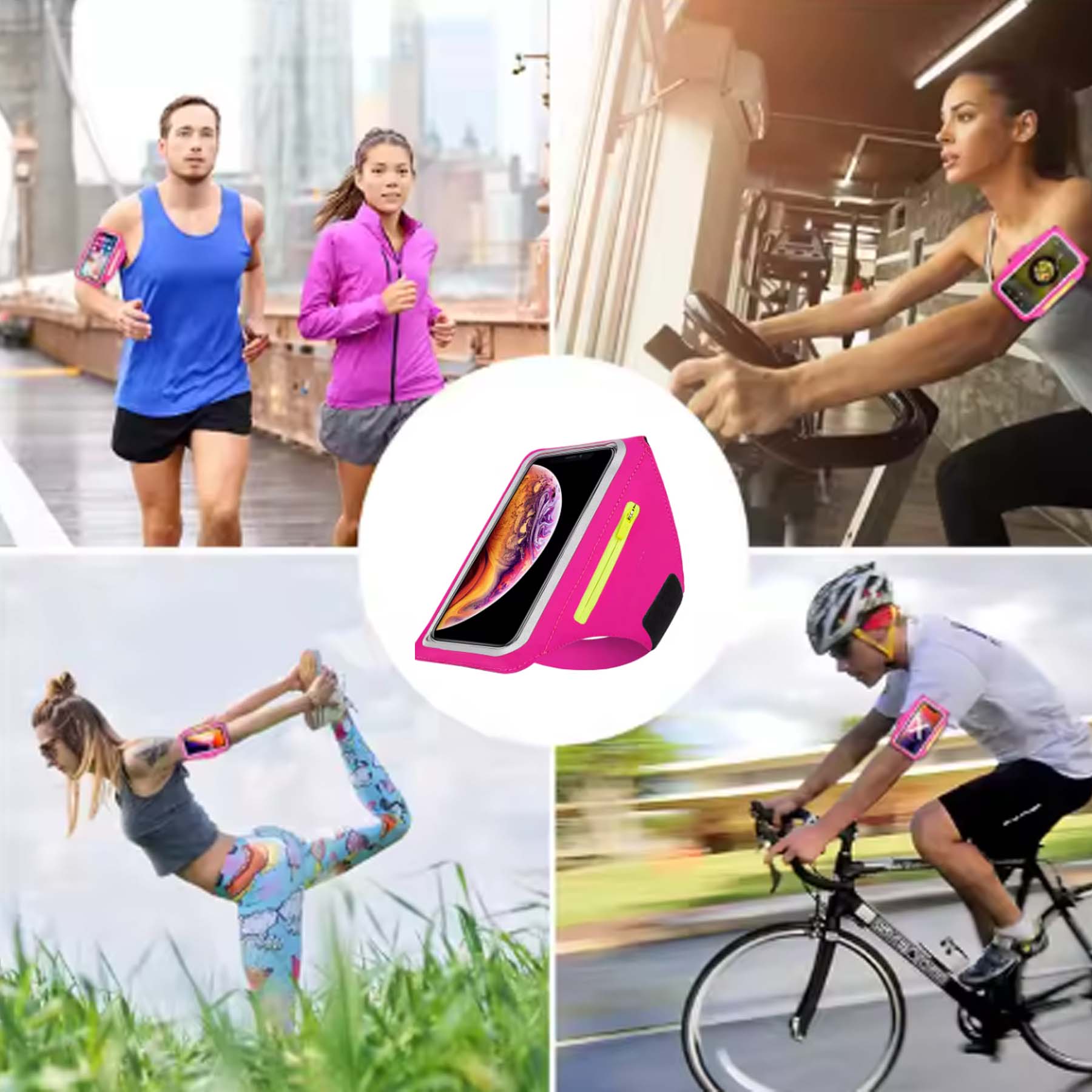 iBank ® Running Sport Armband compatible with iPhone 17,16,15 & Galaxy phones 1