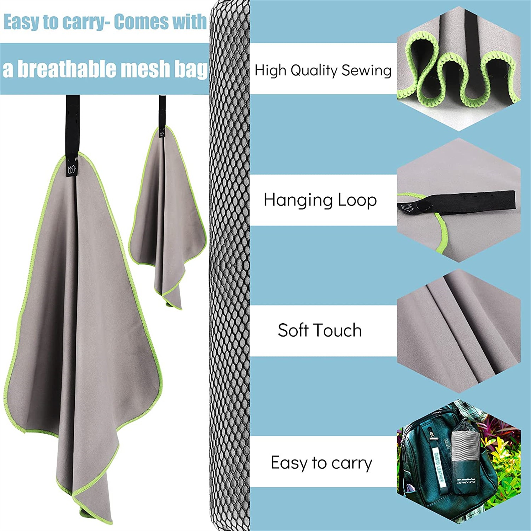 Quick Dry Microfiber Travel Sports Towel 3