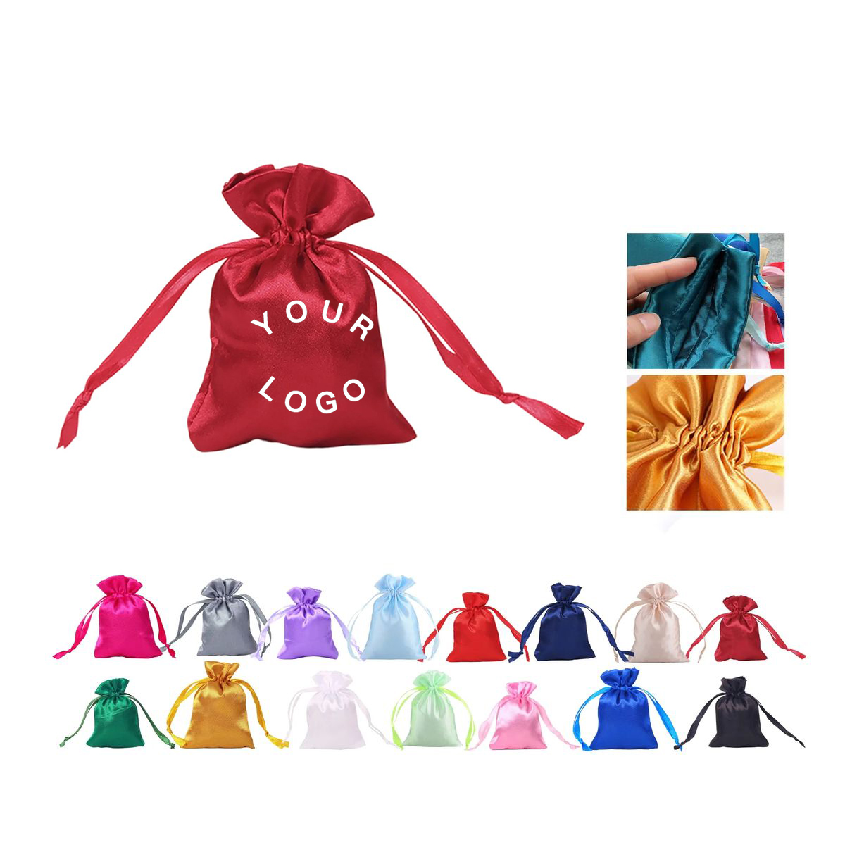 Heat Transfer Silk Fabric Gift Pouch 8