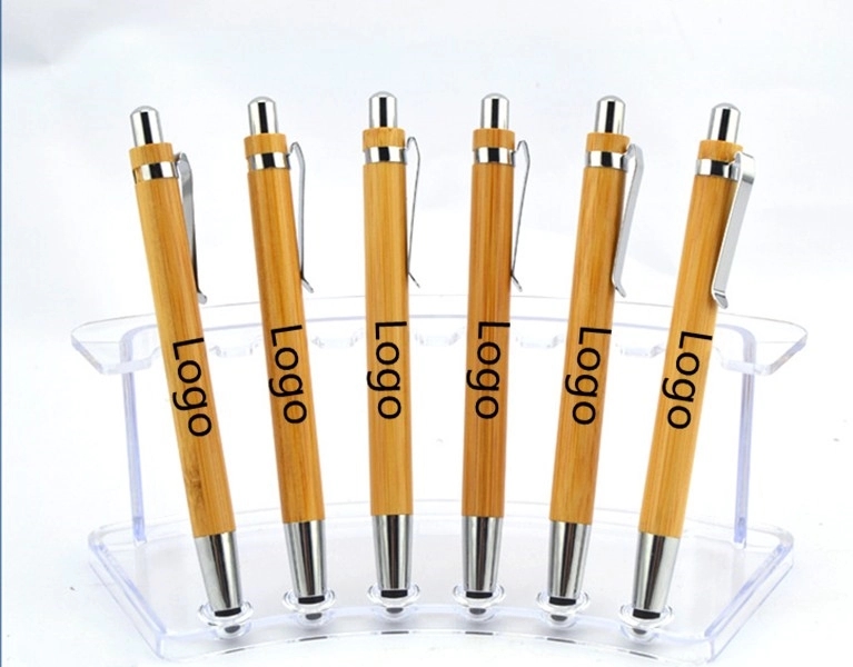 Bamboo Capacitive Stylus Ballpoint Pen 4