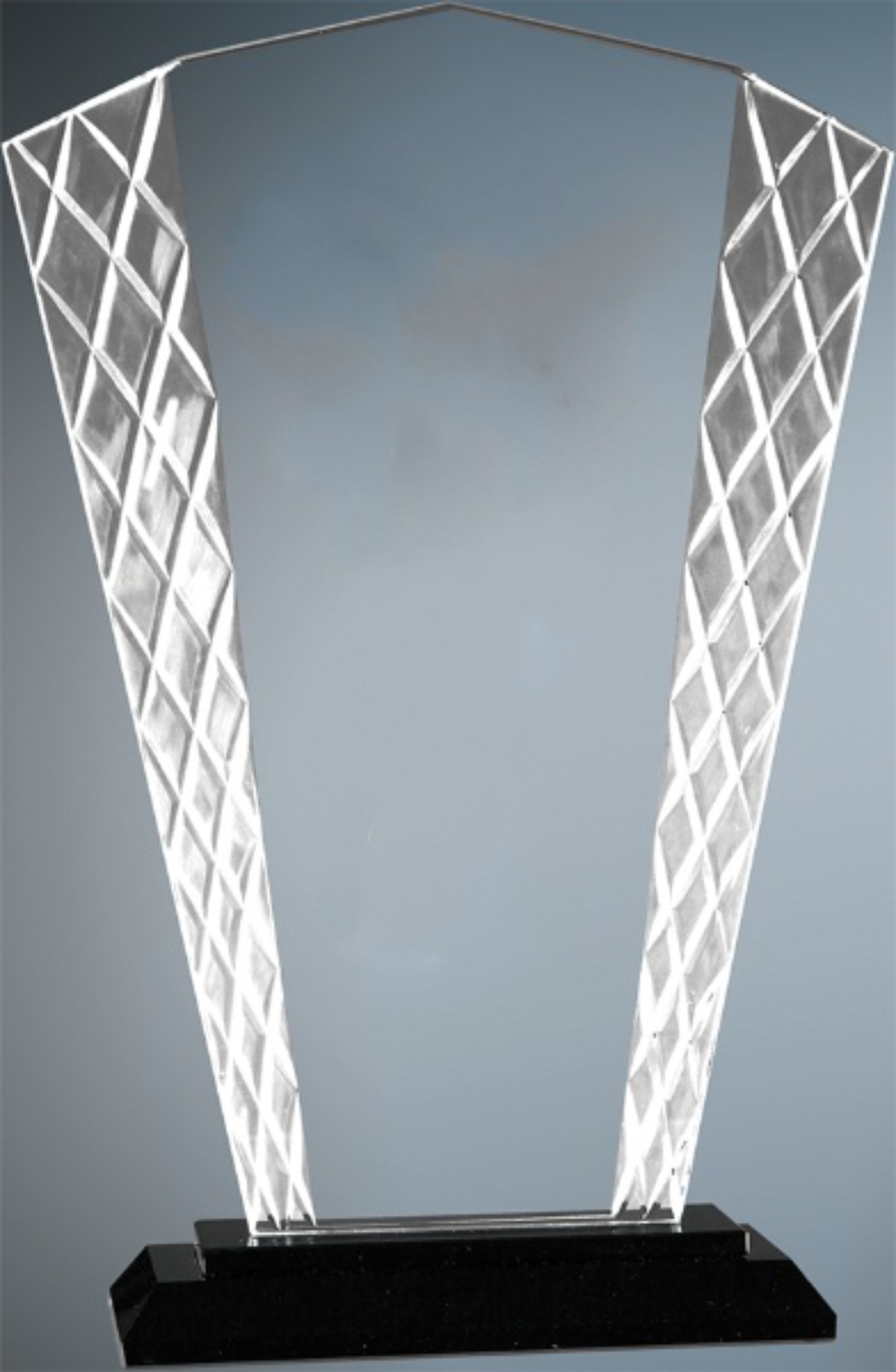 9 1/2" Large Fan Accent Glass Award 3