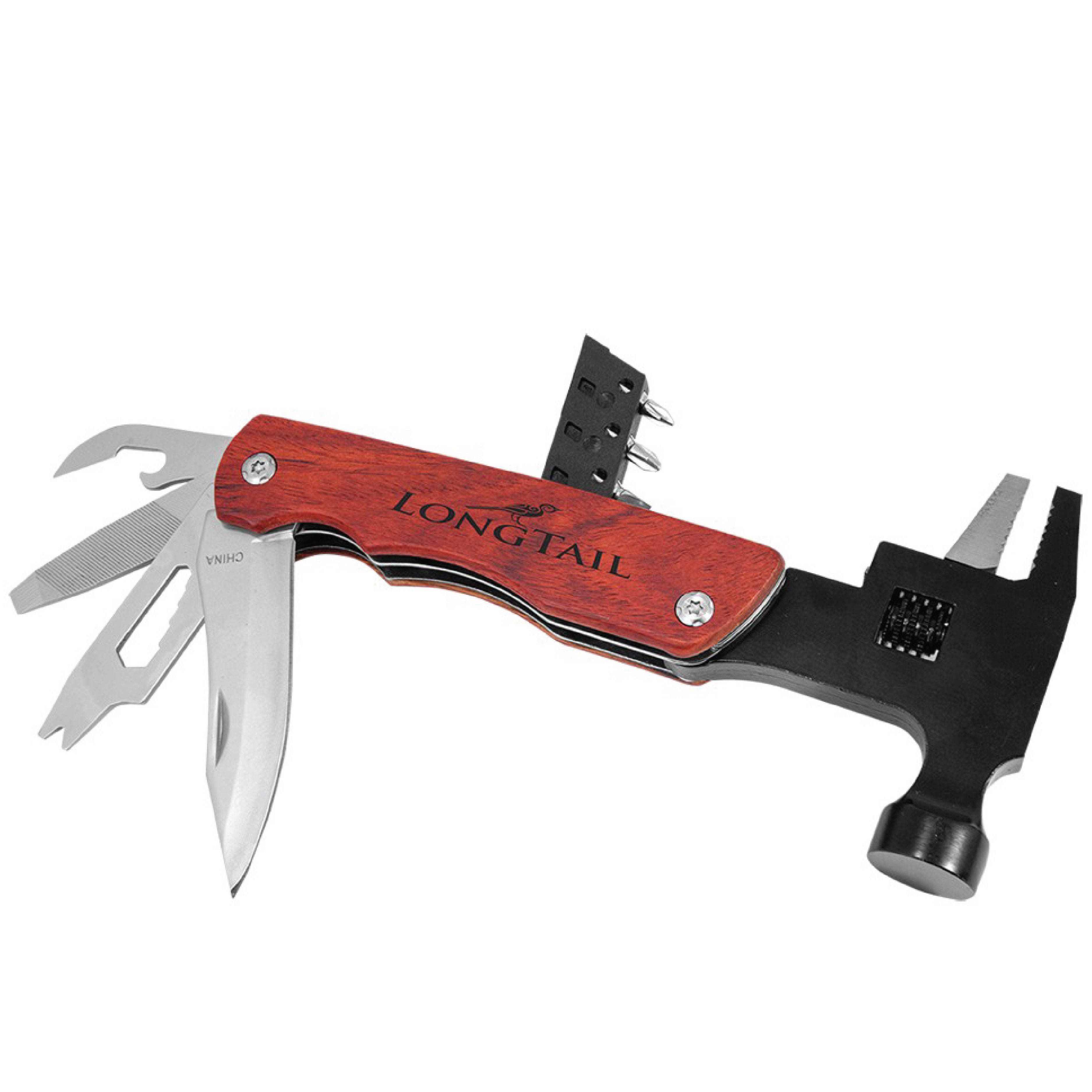6 3/4" Hammer Multi-Tool with Wood Handle/Pouch 5