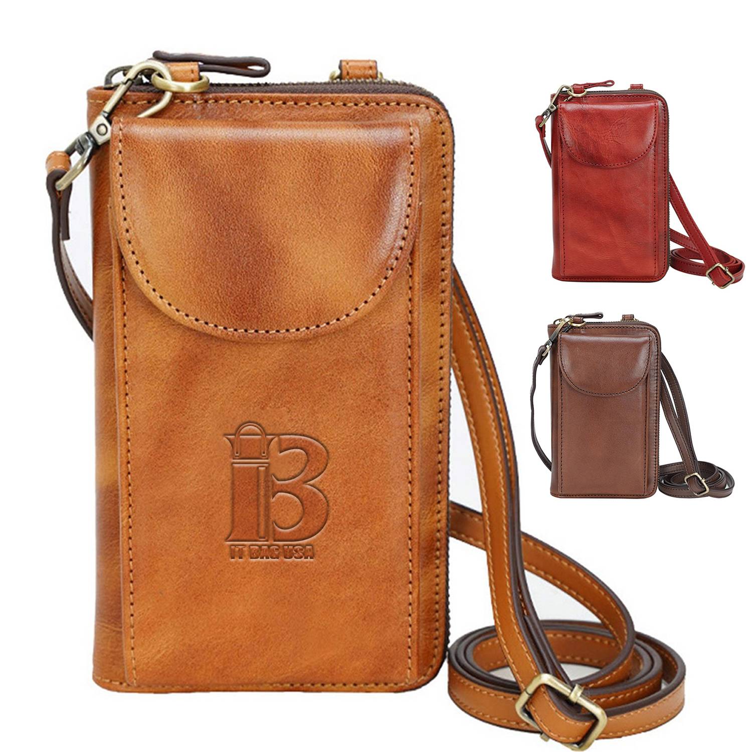 PU buckle zipper multifunctional shoulder bag 6