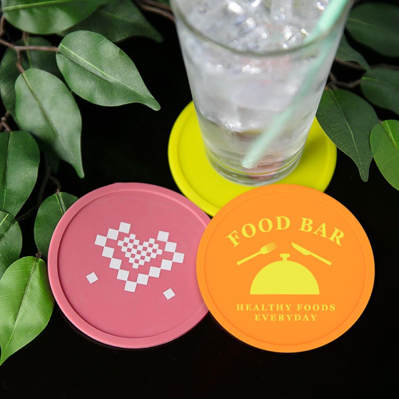 4 Inch Custom Silicone Drink Coasters 2