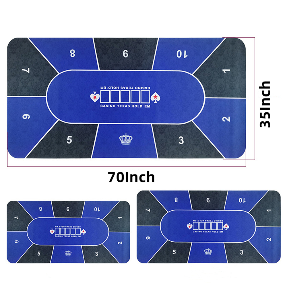 70 x 35" Professional Poker Mat 10 Players w/Carrying Bag to Play Cards, Poker Games, Blackjack, Cas 4