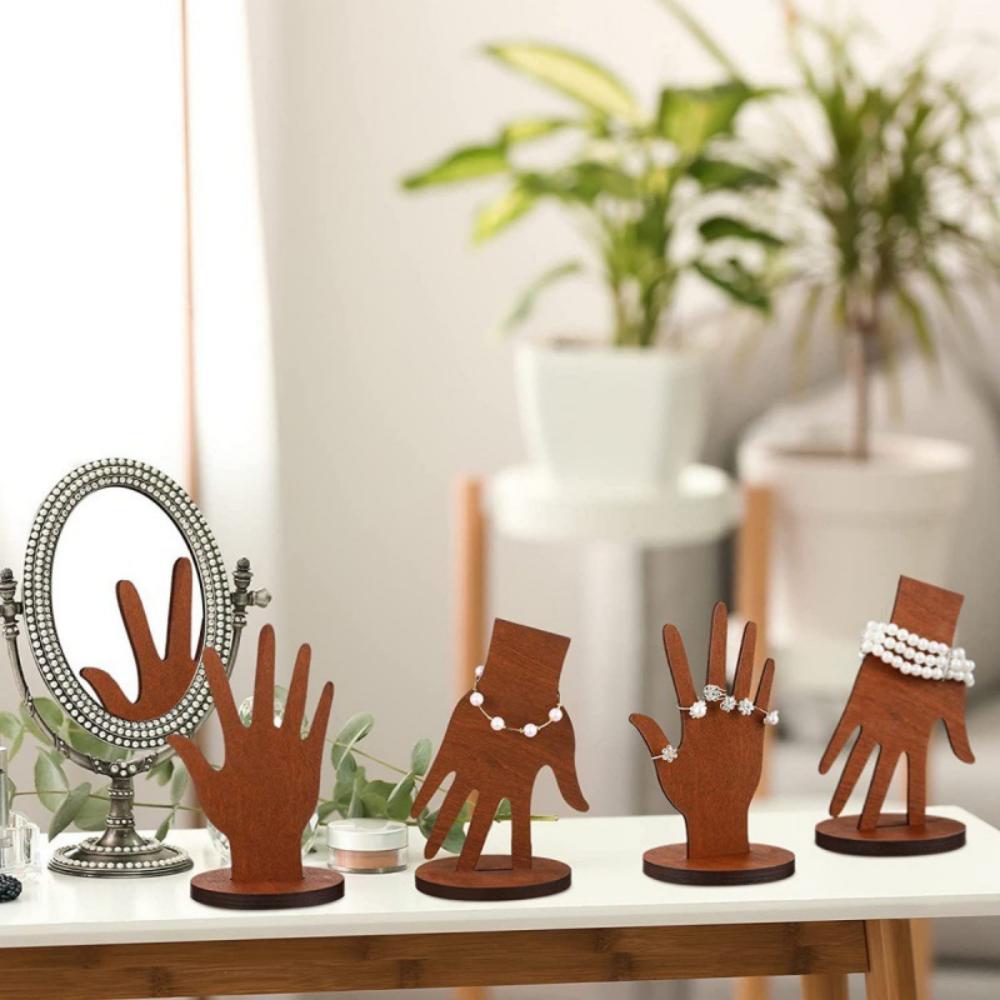 Wooden Hand-Shaped Jewelry Holder 5