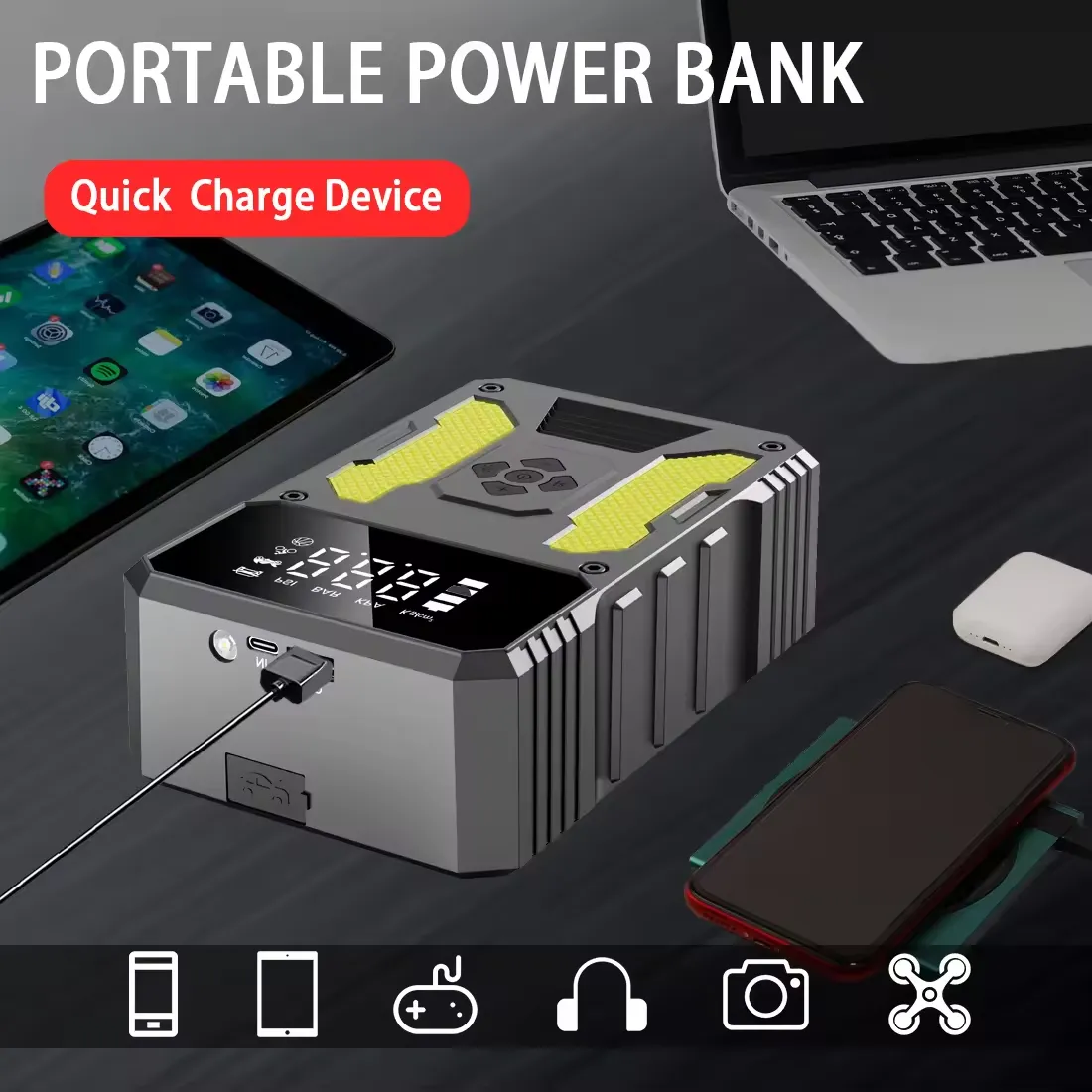 150PSI 2000A Car Battery Jump Starter With Air Compressor 4