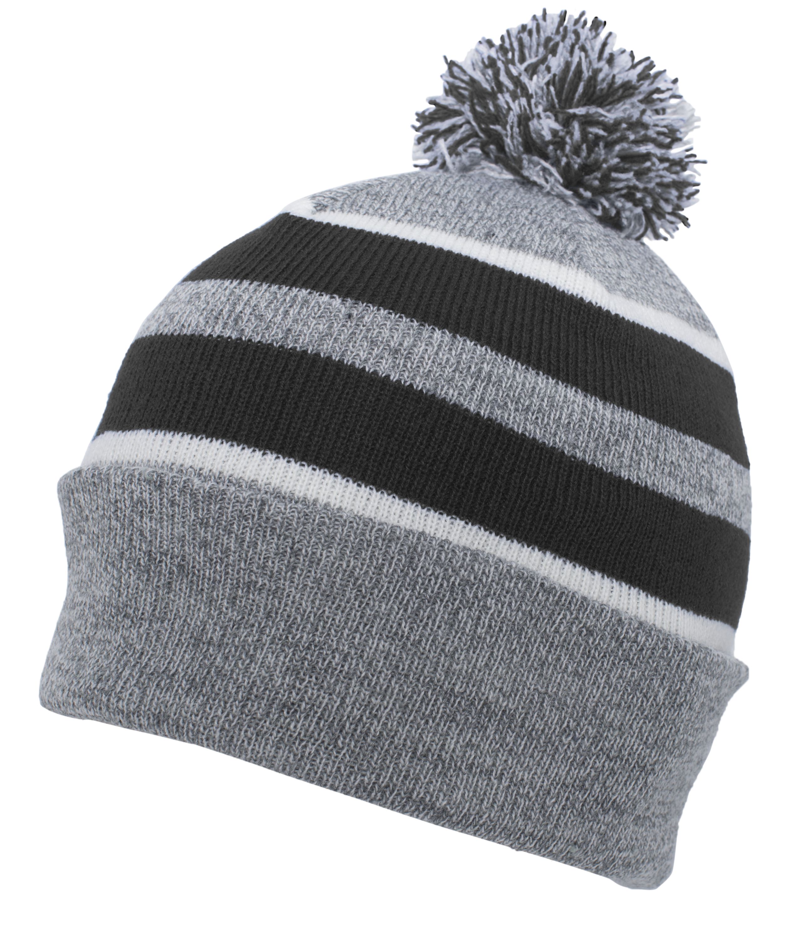 Knit Fold Over Pom-Pom Beanie 37