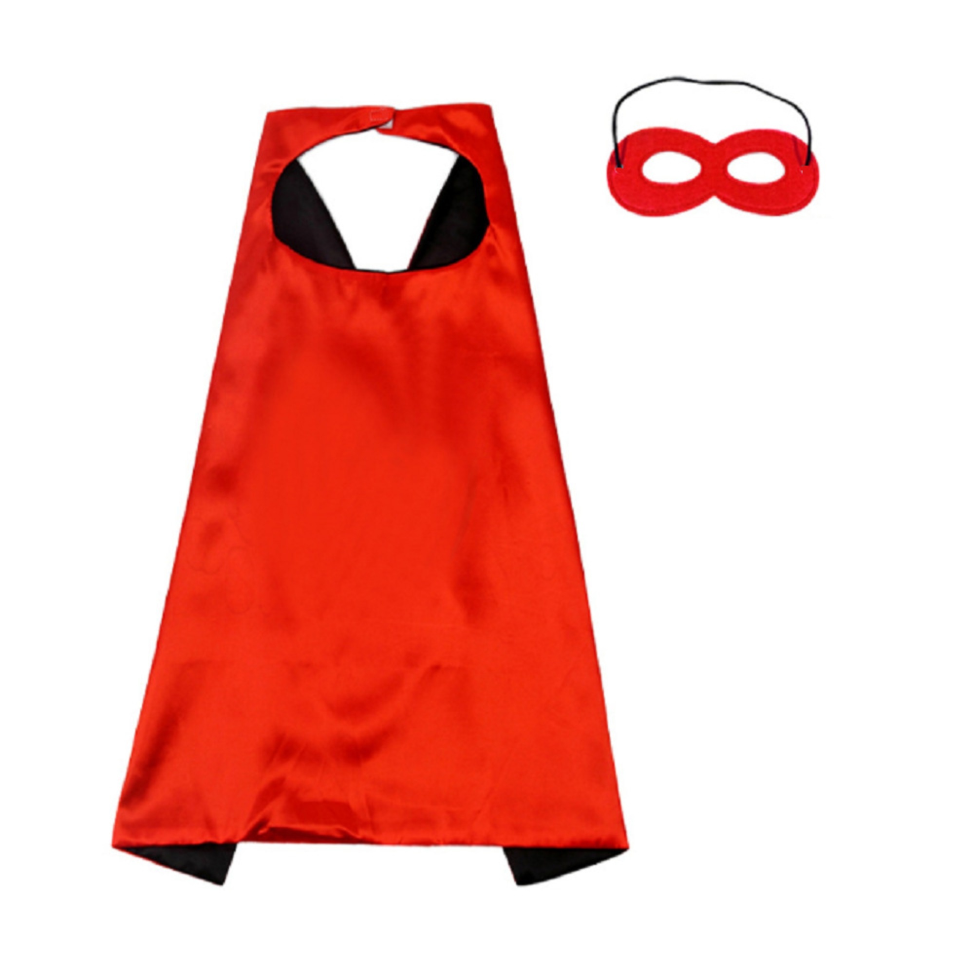 Double Layers Kid Superhero Cape with Eye Mask 2