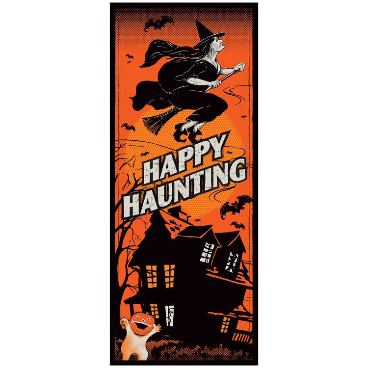 Vintage Halloween Door Covers - Witch 30" x 6' 2