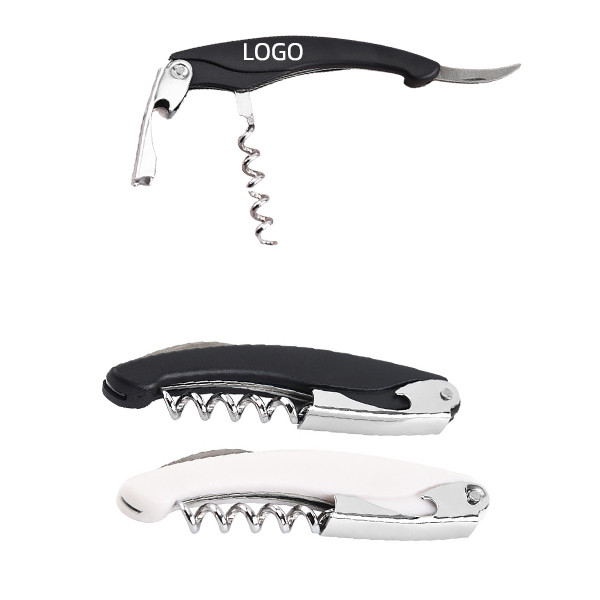 Stainless Steel Corkscrew Opener W/ Knife Blade 2