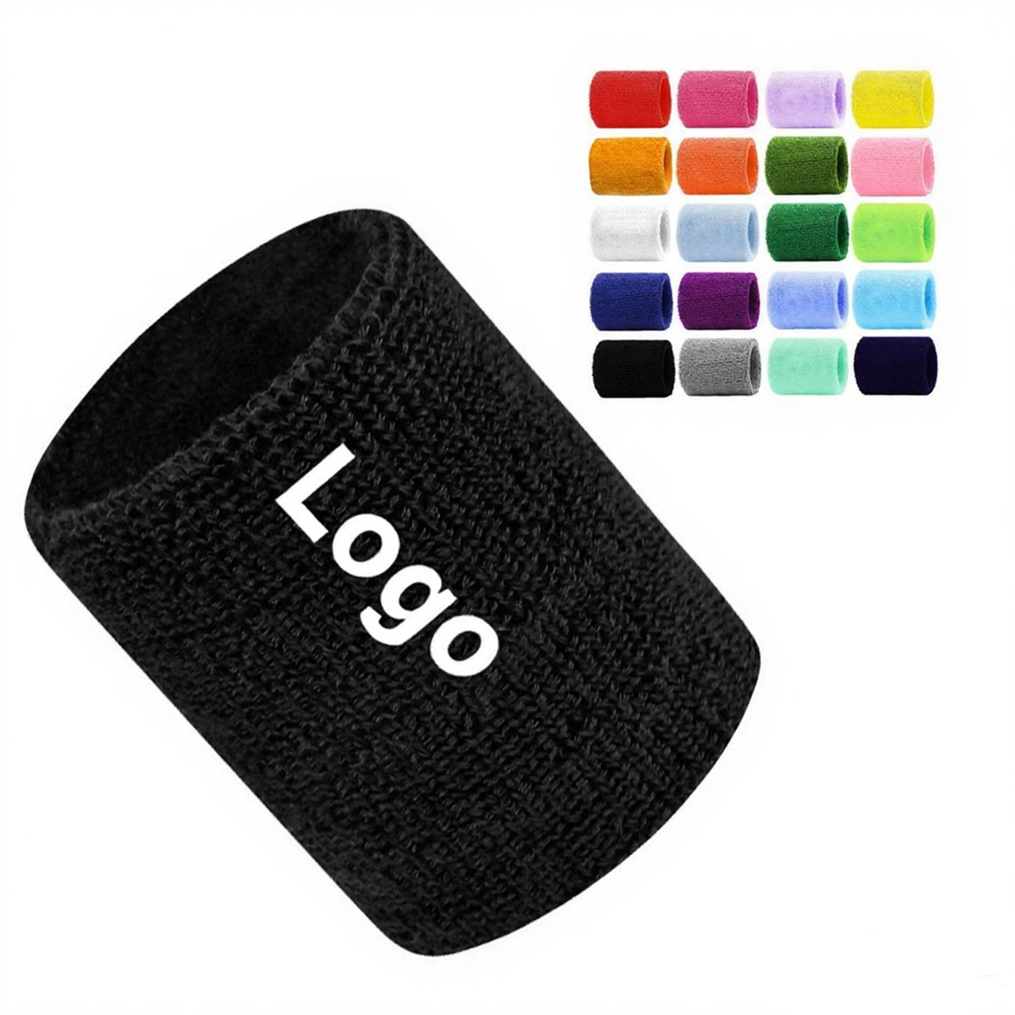 Colorful Sports Polyester Sweat-Absorbing Wristband 1