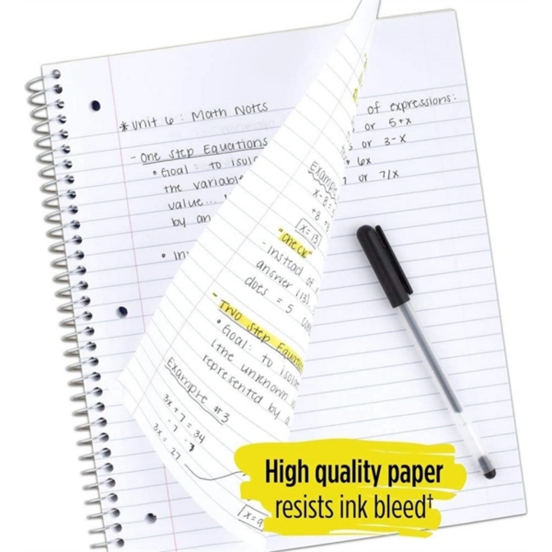 College Wide Ruled 1 Subject Spiral Notebooks 4