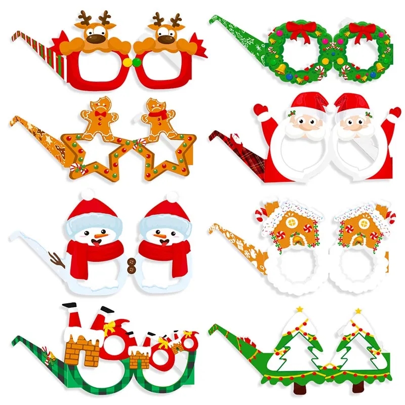 8PCS Christmas Party Glasses Frames 2