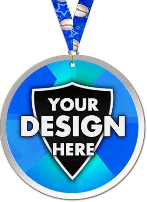 Acrylic Circle Medallions Custom: 3" Size, .25" 2