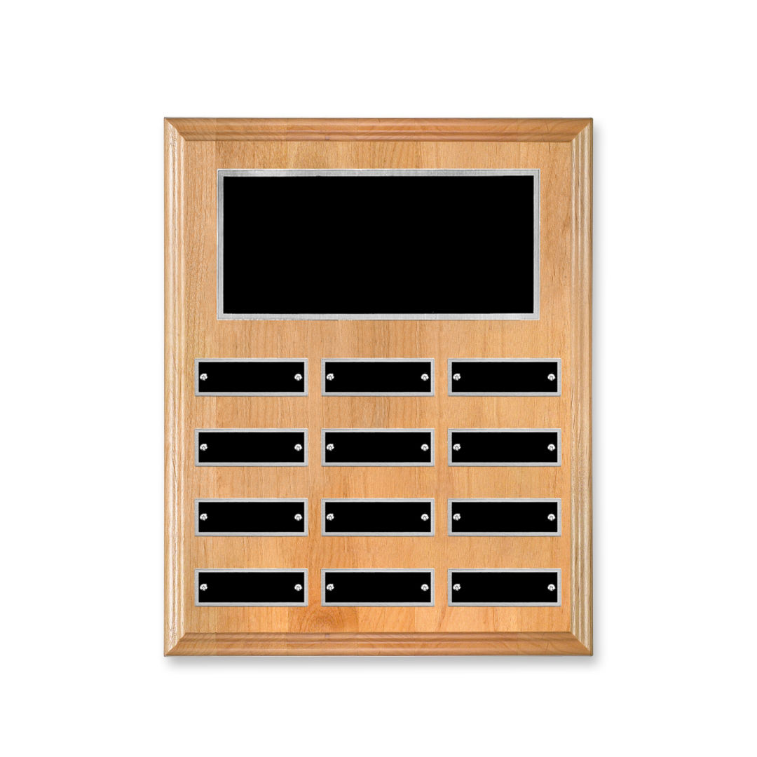 Erindate (Vert) Perpetual Plaque - Red Alder/Silver 6